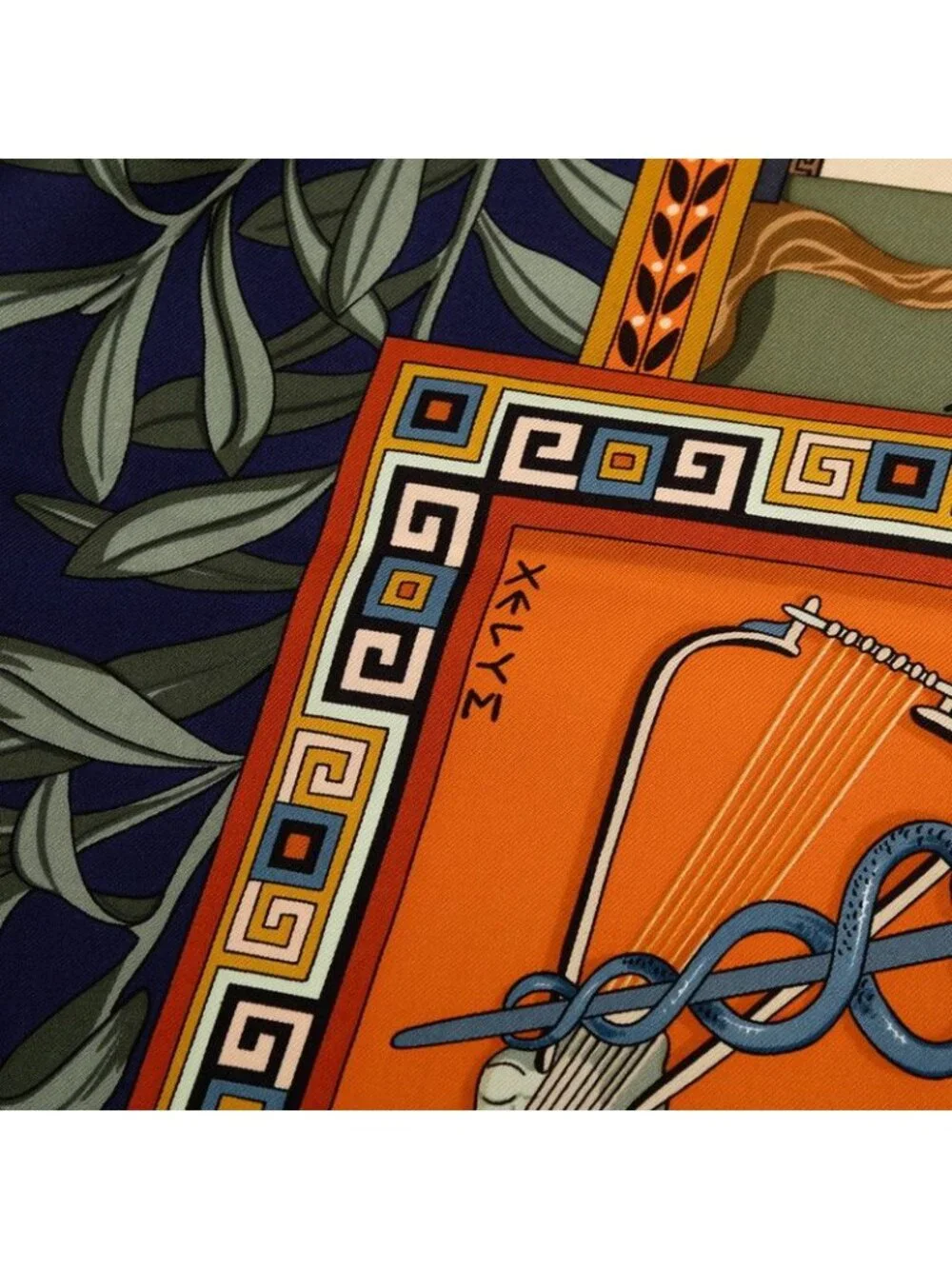 Hermes Carre 90 Musique Des Dieux Music of the Gods Scarf Large Multicolor Silk